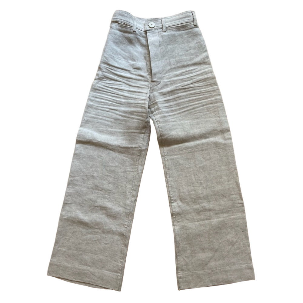 Jesse Kamm 100% Linen Sailor Pants - Natural - 4 - Archived Limited Run) - Picture 7 of 15